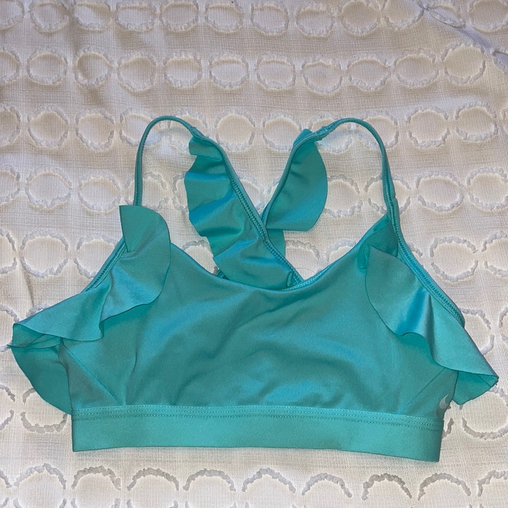 Nike Sports Bra Teal Ruffle size Small S